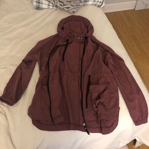 Burgundy Charolette Russ Light Windbreaker